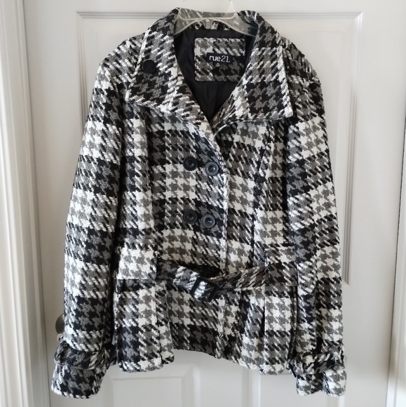 Rue21 Jackets & Blazers - Houndstooth Coat Size XL NWOT
